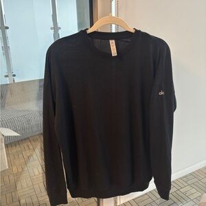 Alo Black Lightweight Set Crewneck Sweatshirt & Sweatpant